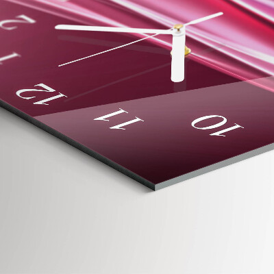 Glass clock square Abstract lines