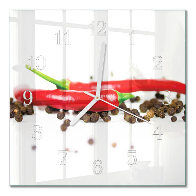 Square kitchen clock Peppercorns