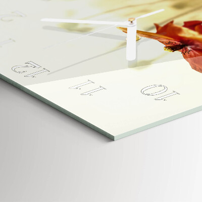 Glass clock square Poppy