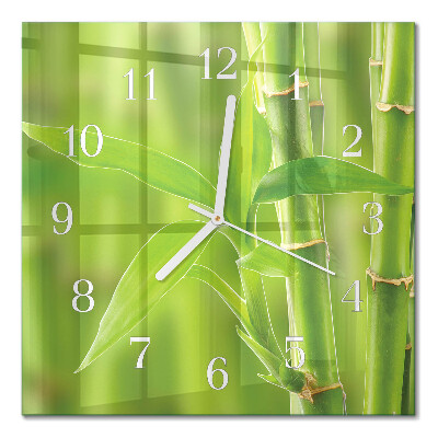 Square wall clock Bamboo