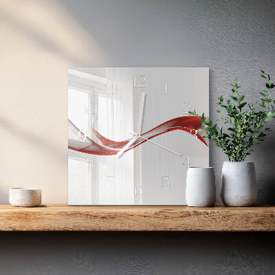 Square kitchen clock Abstract lines