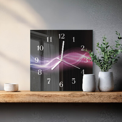 Square wall clock Abstract lines