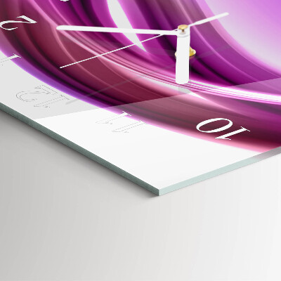 Glass wall clock square Abstract lines