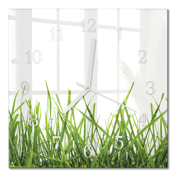 Square wall clock Grass