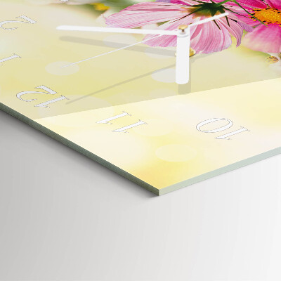 Glass wall clock square Cosmos