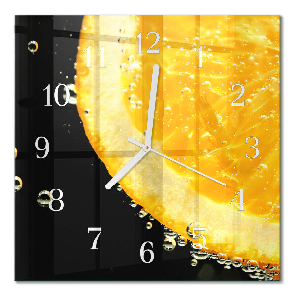 Square kitchen clock Citrus