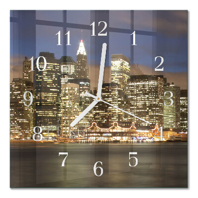 Glass clock square Horizon