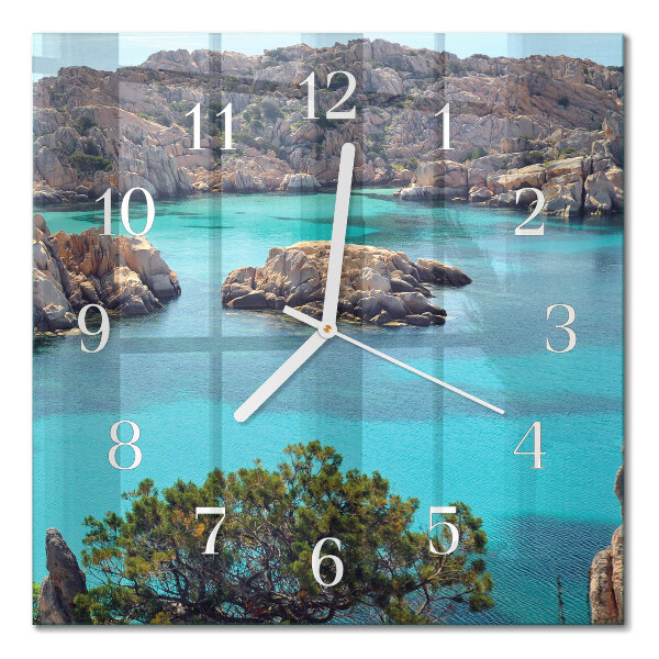 Square wall clock Seascape