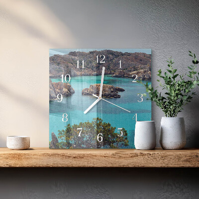 Square wall clock Seascape