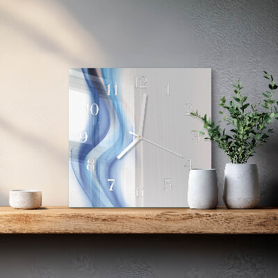Square wall clock Abstract smoke