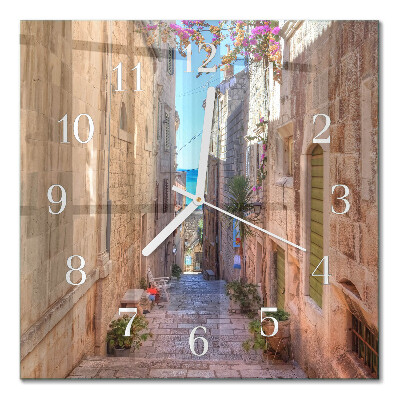 Glass wall clock square Avenue