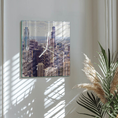 Square kitchen clock Horizon