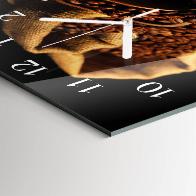 Square wall clock Coffee beans