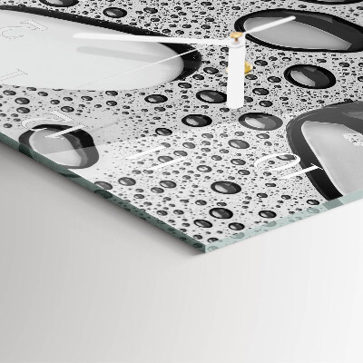 Glass clock square Stones