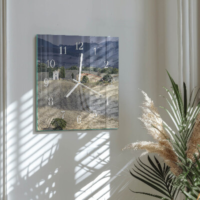 Square kitchen clock Landscape
