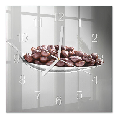 Square kitchen clock A spoonful of coffee