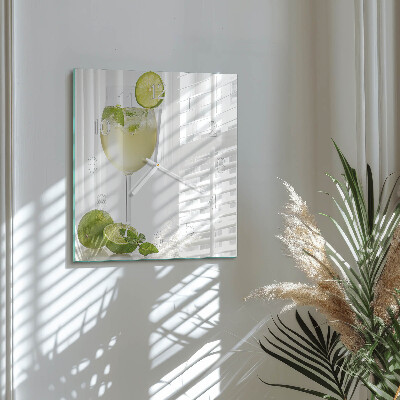 Square kitchen clock Calcium carbonate