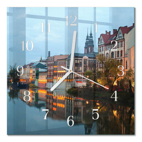 Glass clock square Old town