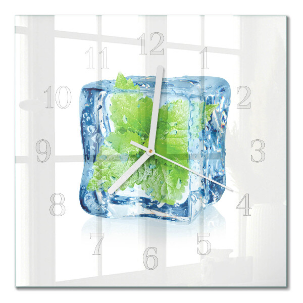 Square kitchen clock Ice mint