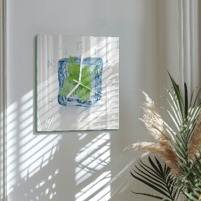 Square kitchen clock Ice mint