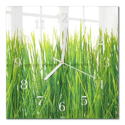 Square wall clock Grass