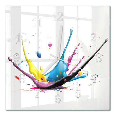 Glass clock square Color