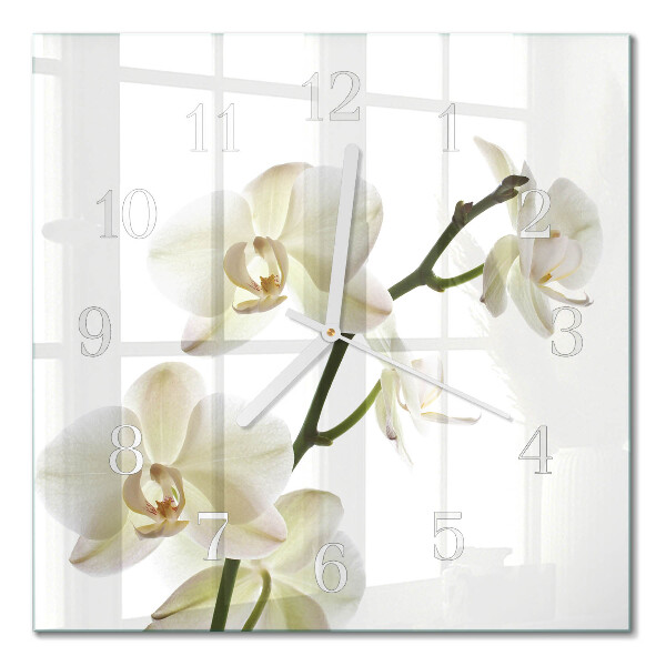 Square wall clock Orchid