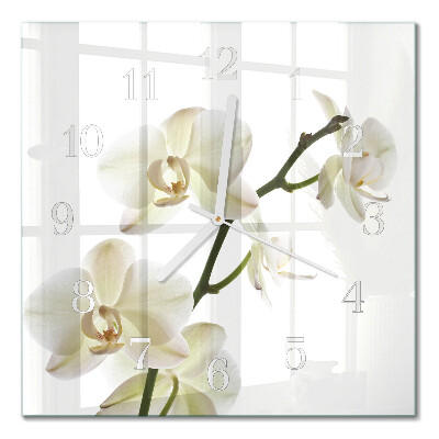 Square wall clock Orchid