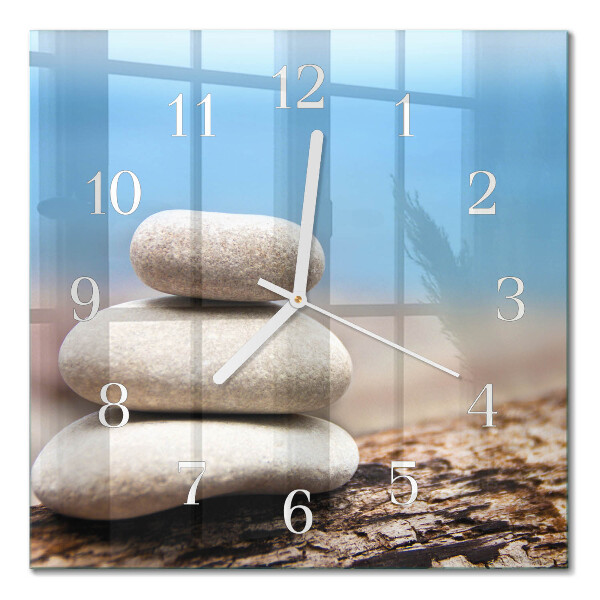 Square wall clock Stones