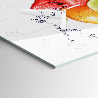 Square kitchen clock Fruit