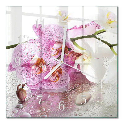 Square kitchen clock Orchid