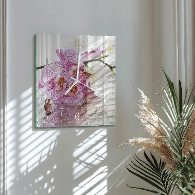 Square kitchen clock Orchid