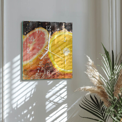 Square wall clock Fruit