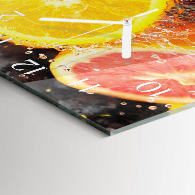 Square wall clock Fruit