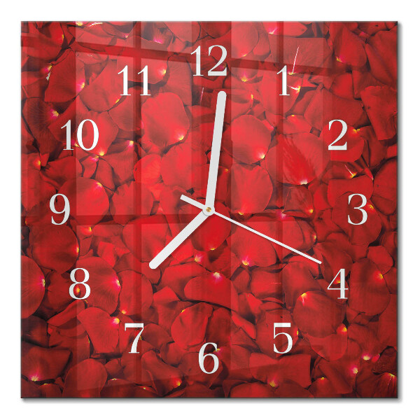 Square kitchen clock Rose petals