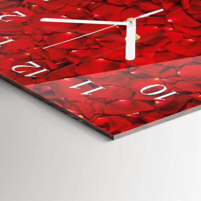 Square kitchen clock Rose petals