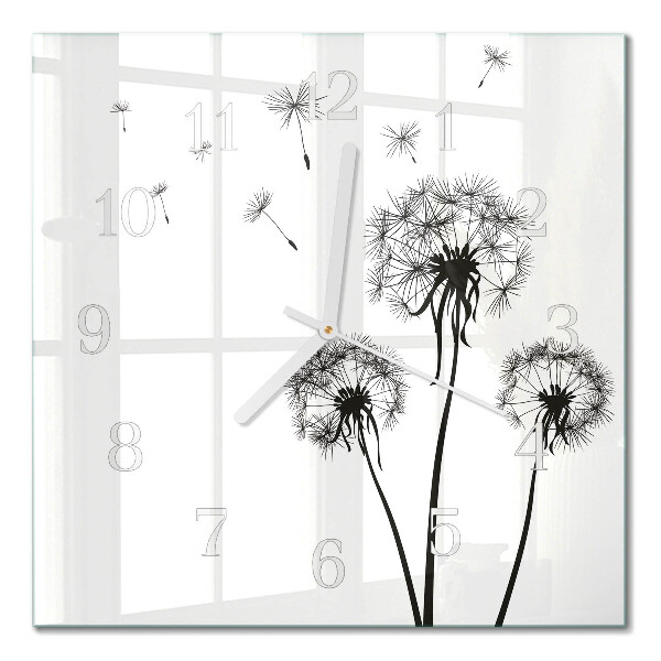 Square wall clock Dandelion