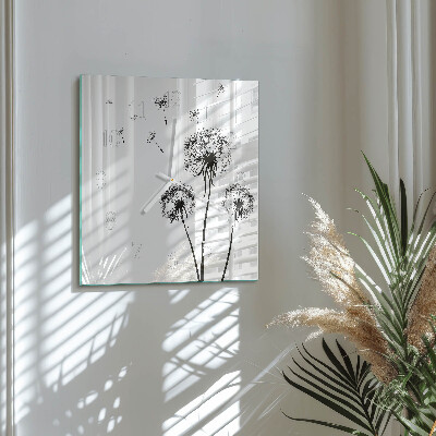 Square wall clock Dandelion