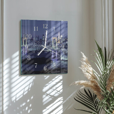 Glass clock square Bridge
