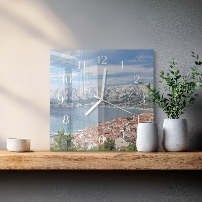 Square kitchen clock Bay