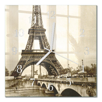 Square wall clock Paris