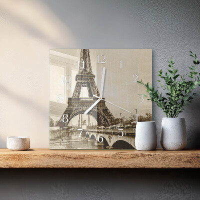 Square wall clock Paris