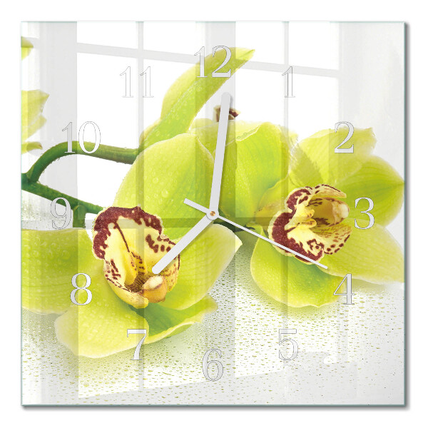 Square kitchen clock Orchid