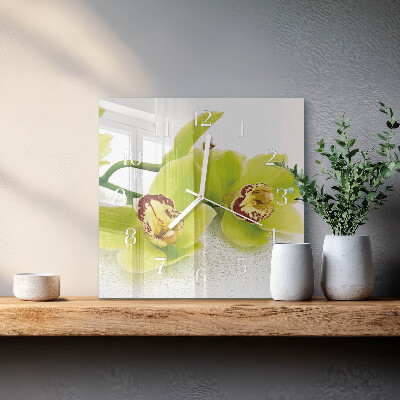 Square kitchen clock Orchid