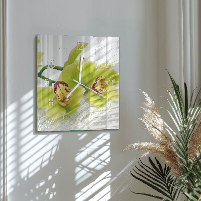 Square kitchen clock Orchid