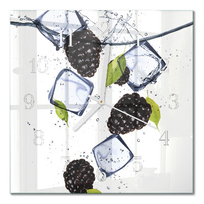 Square wall clock Blackberries