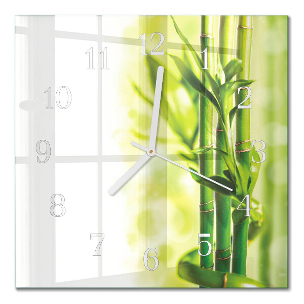 Square kitchen clock Bamboo