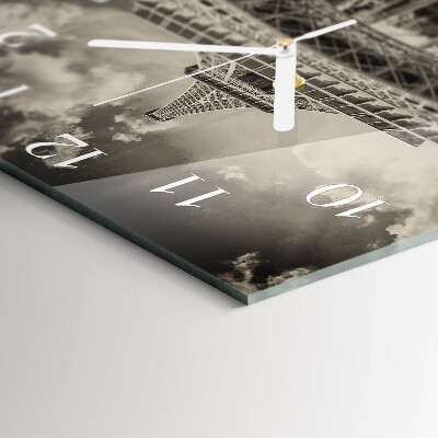 Square wall clock Eiffel tower