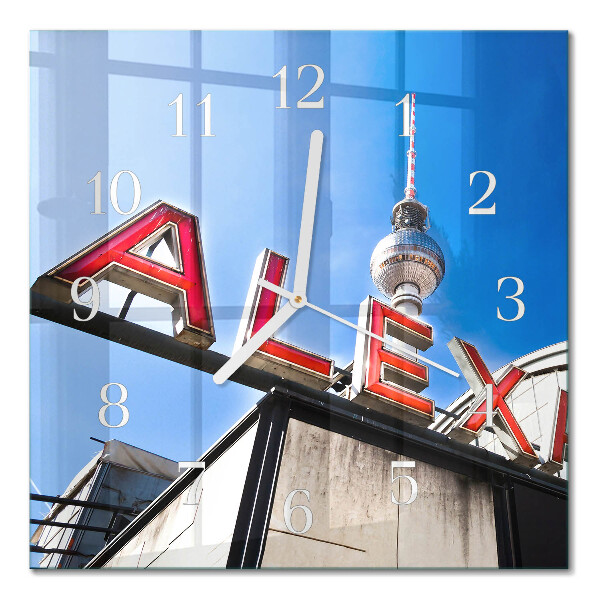 Glass clock square Alexander square
