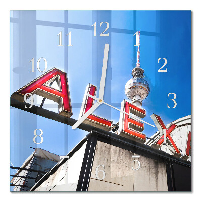 Glass clock square Alexander square